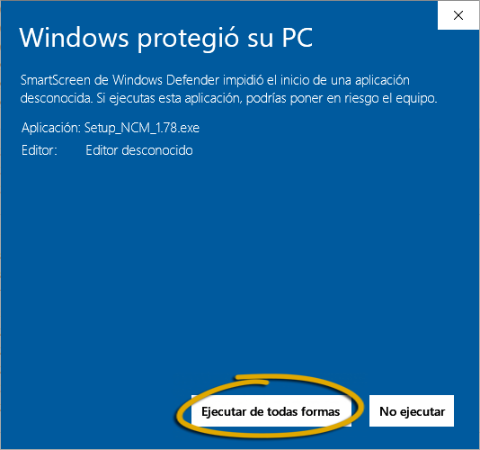 SmartScreen de Windows Defender Nibcode Memoriza