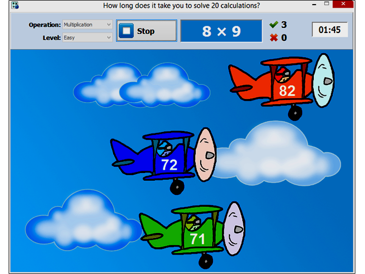Basic Math game Fast calculation