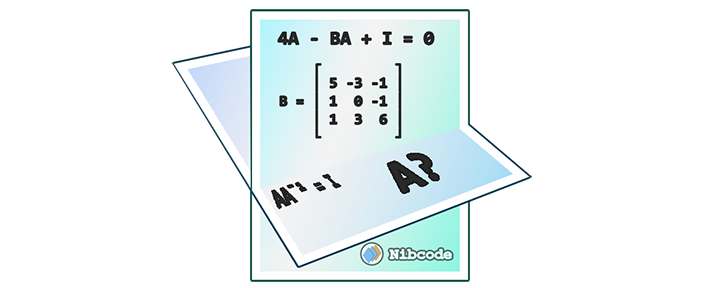 Problem of the week - Find the nonsingular matrix