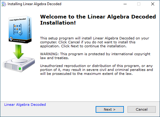 Instalador de Linear Algebra Decoded